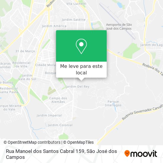 Rua Manoel dos Santos Cabral 159 mapa