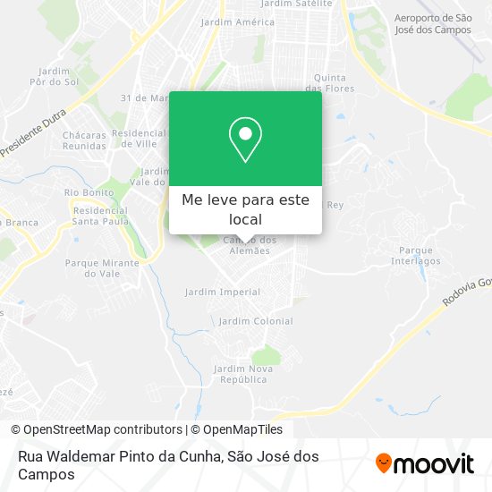 Rua Waldemar Pinto da Cunha mapa