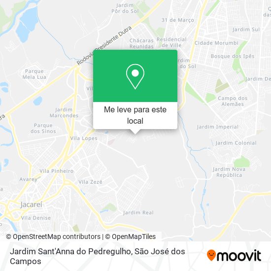 Jardim Sant'Anna do Pedregulho mapa