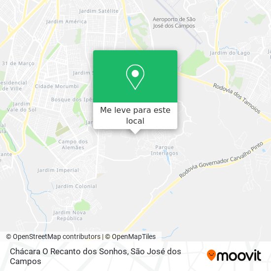 Chácara O Recanto dos Sonhos mapa