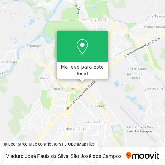Viaduto José Paula da Silva mapa