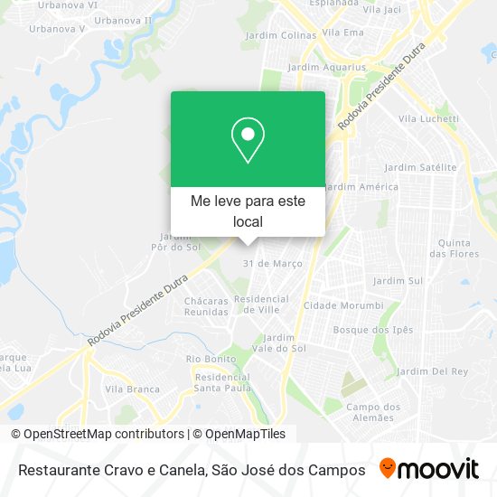 Restaurante Cravo e Canela mapa
