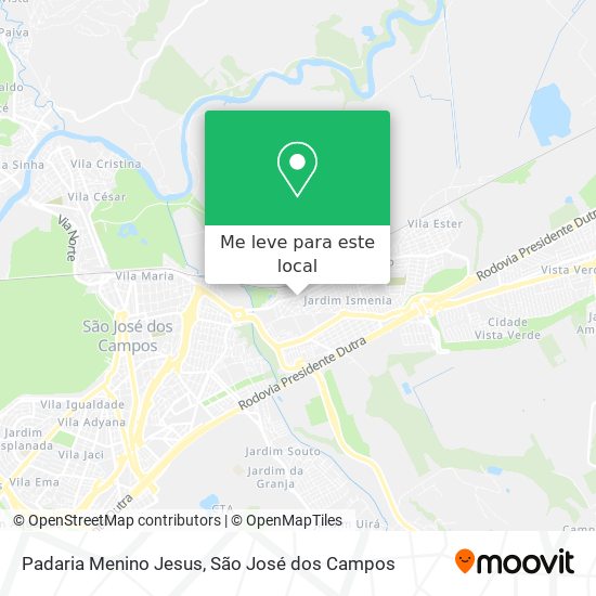 Padaria Menino Jesus mapa