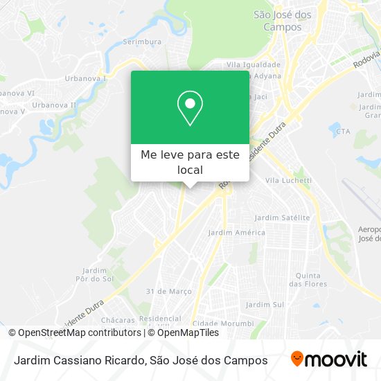 Jardim Cassiano Ricardo mapa