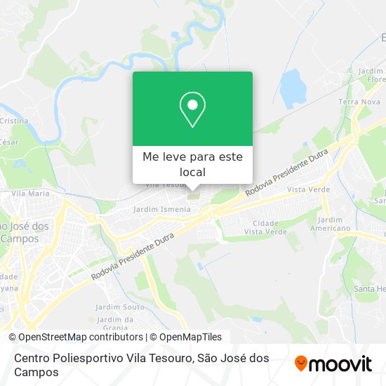 Centro Poliesportivo Vila Tesouro mapa