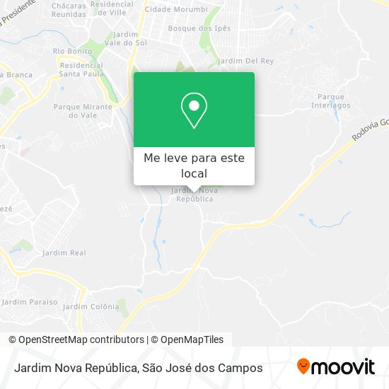 Jardim Nova República mapa