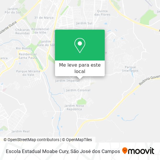 Escola Estadual Moabe Cury mapa