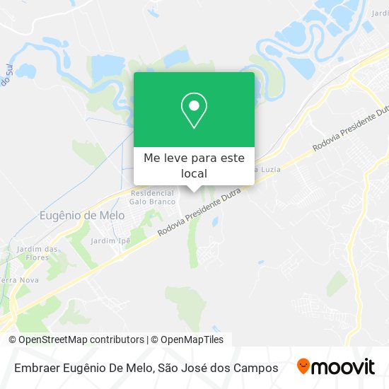 Embraer Eugênio De Melo mapa