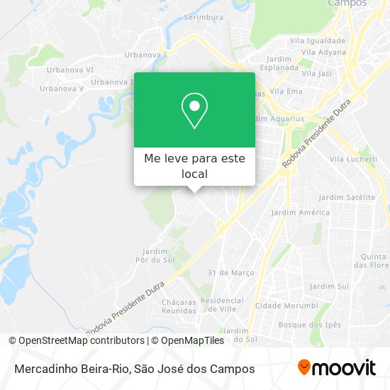 Mercadinho Beira-Rio mapa