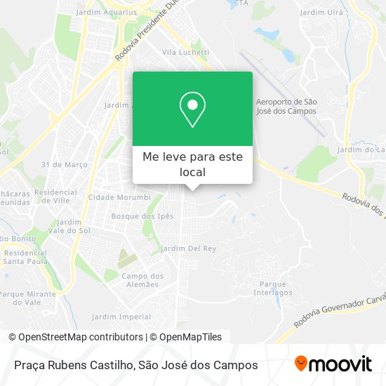 Praça Rubens Castilho mapa