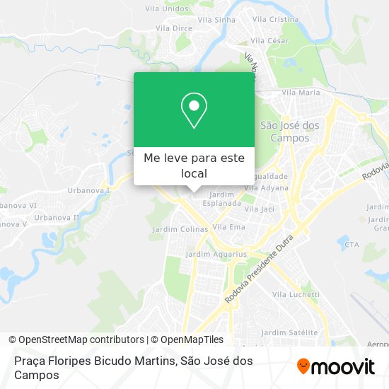 Praça Floripes Bicudo Martins mapa