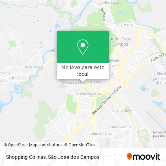 Shopping Colinas mapa