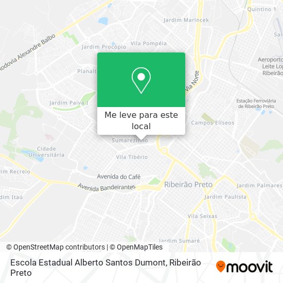 Escola Estadual Alberto Santos Dumont mapa