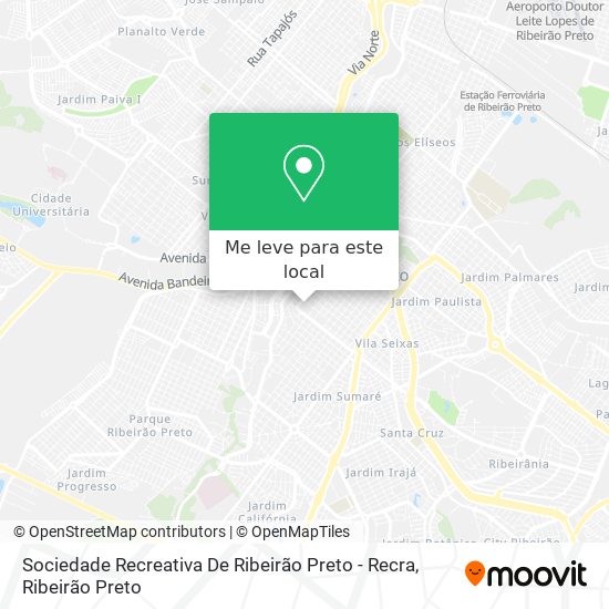 Sociedade Recreativa De Ribeirão Preto - Recra mapa