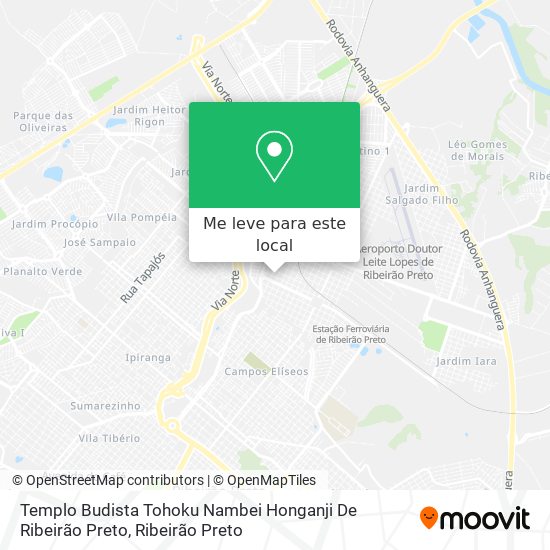 Templo Budista Tohoku Nambei Honganji De Ribeirão Preto mapa