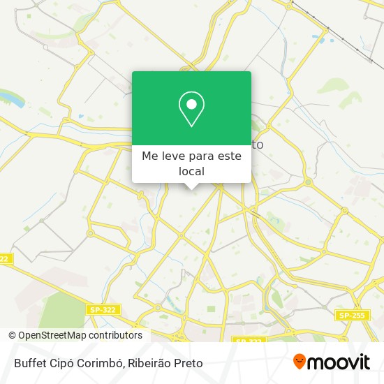 Buffet Cipó Corimbó mapa