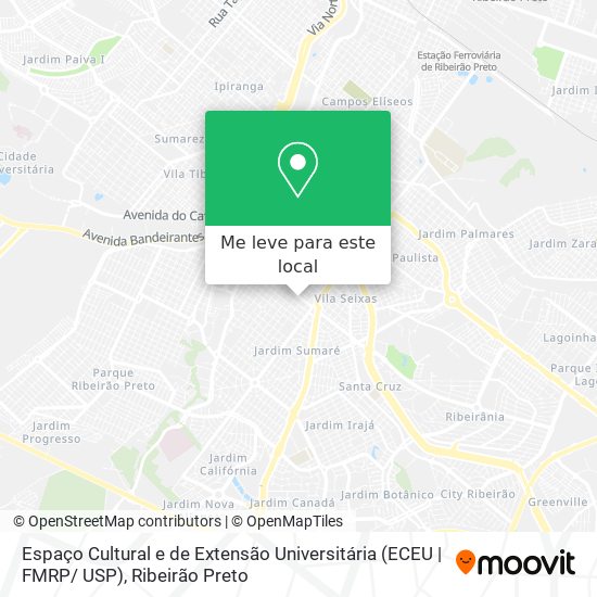 Espaço Cultural e de Extensão Universitária (ECEU | FMRP/ USP) mapa