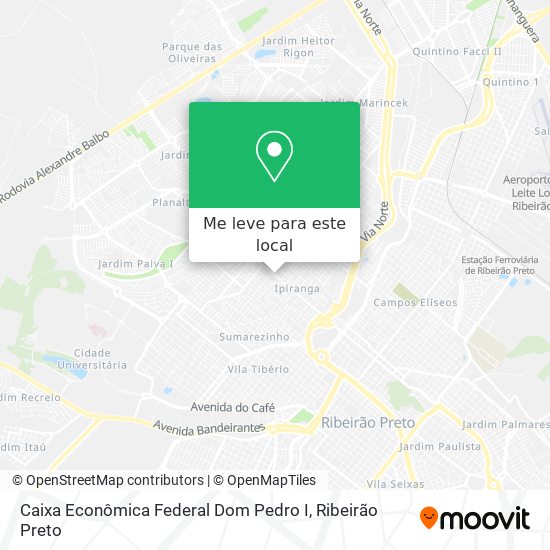 Caixa Econômica Federal Dom Pedro I mapa
