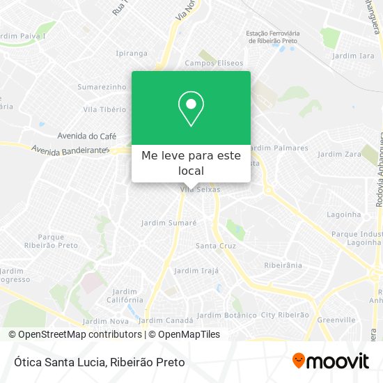 Ótica Santa Lucia mapa