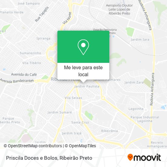 Priscila Doces e Bolos mapa