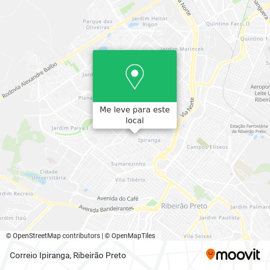 Correio Ipiranga mapa
