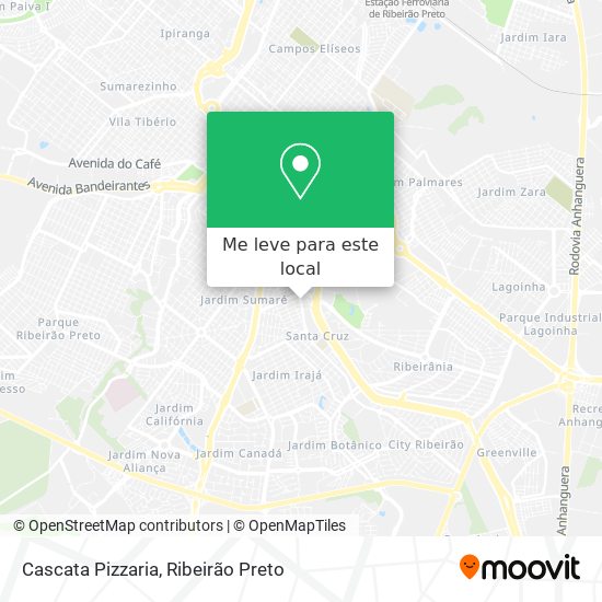 Cascata Pizzaria mapa