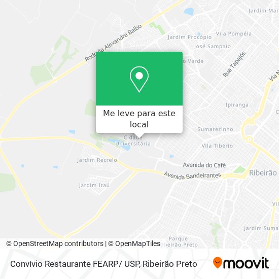 Convívio Restaurante FEARP/ USP mapa