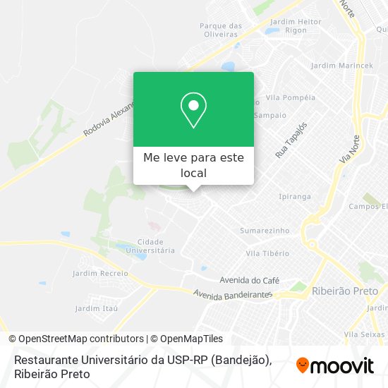 Restaurante Universitário da USP-RP (Bandejão) mapa