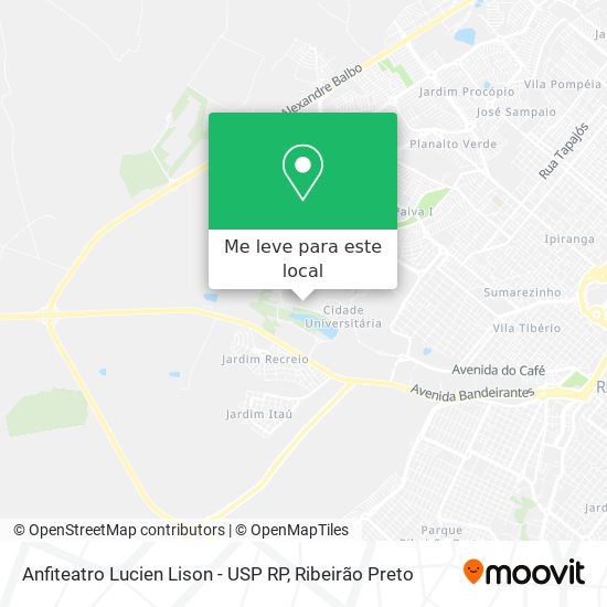 Anfiteatro Lucien Lison - USP RP mapa