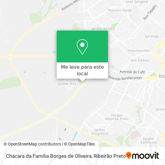 Chácara da Família Borges de Oliveira mapa