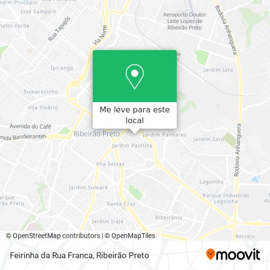 Feirinha da Rua Franca mapa