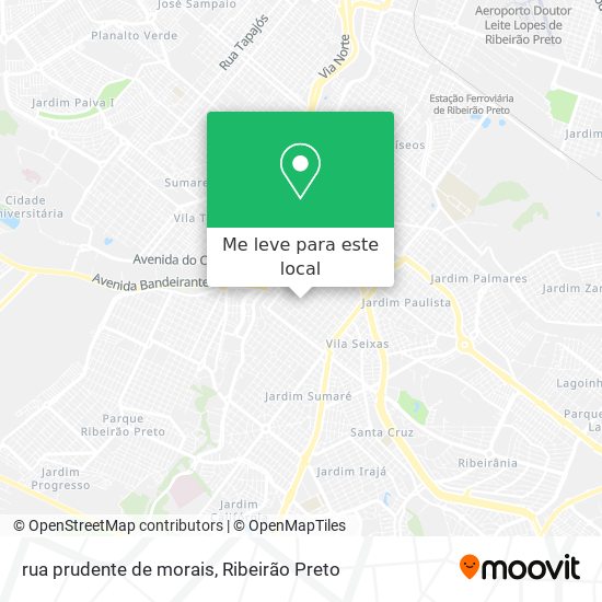 rua prudente de morais mapa