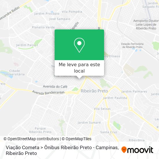 Viação Cometa > Ônibus Ribeirão Preto - Campinas mapa