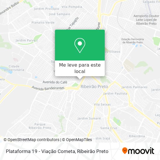 Plataforma 19 - Viação Cometa mapa