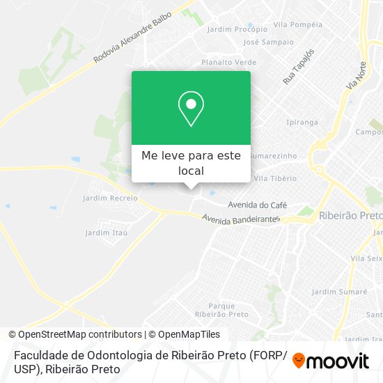 Faculdade de Odontologia de Ribeirão Preto (FORP/ USP) mapa