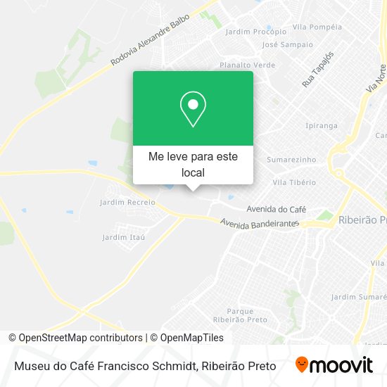 Museu do Café Francisco Schmidt mapa