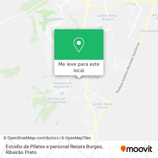 Estúdio de Pilates e personal Renata Borges mapa