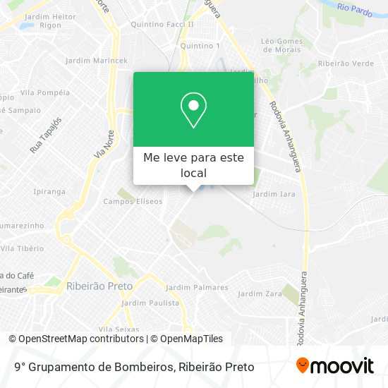 9° Grupamento de Bombeiros mapa
