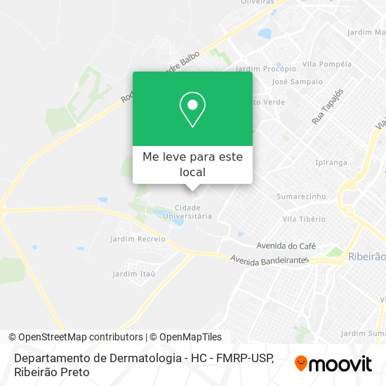Departamento de Dermatologia - HC - FMRP-USP mapa