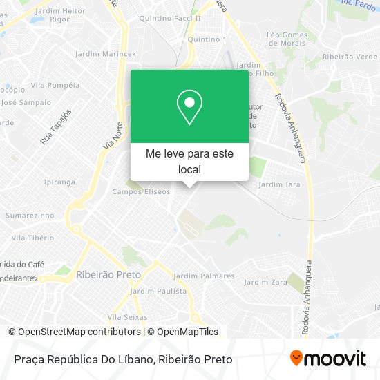 Praça República Do Líbano mapa