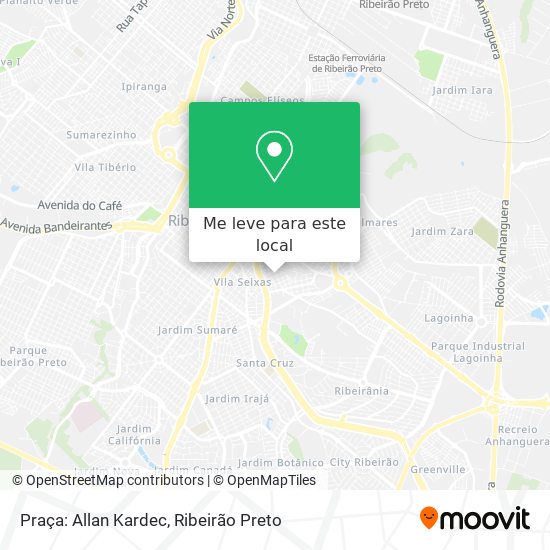 Praça: Allan Kardec mapa