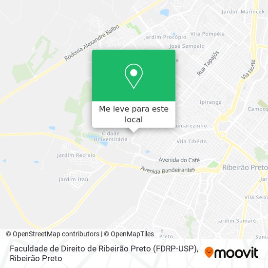 Faculdade de Direito de Ribeirão Preto (FDRP-USP) mapa