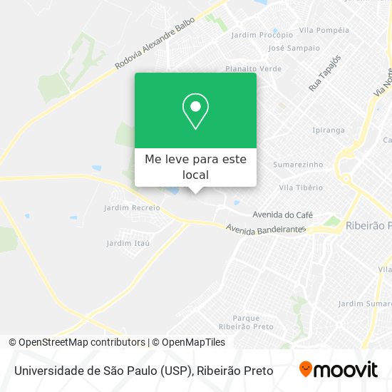 Universidade de São Paulo (USP) mapa