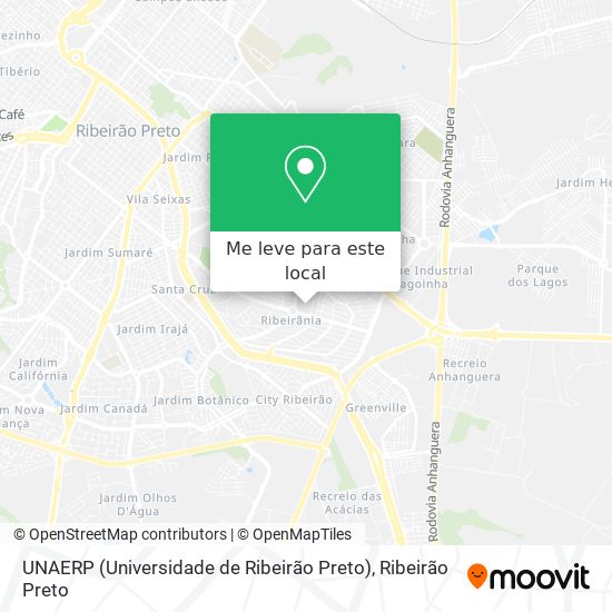 UNAERP (Universidade de Ribeirão Preto) mapa