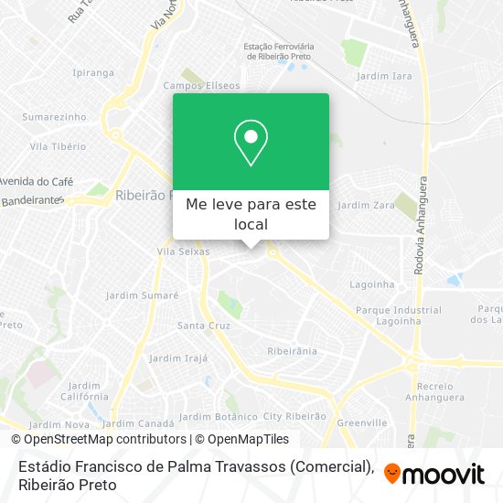 Estádio Francisco de Palma Travassos (Comercial) mapa