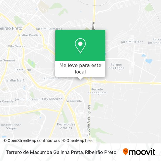 Terrero de Macumba Galinha Preta mapa