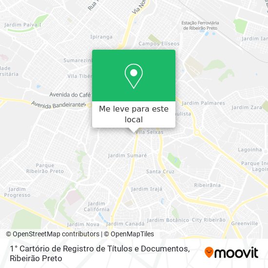 1° Cartório de Registro de Títulos e Documentos mapa