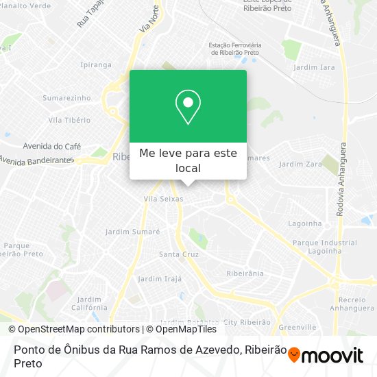 Ponto de Ônibus da Rua Ramos de Azevedo mapa