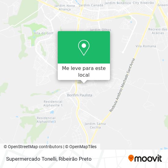 Supermercado Tonelli mapa