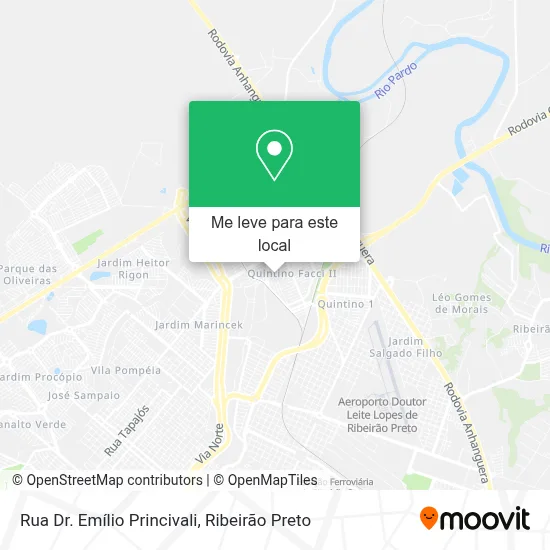 Rua Dr. Emílio Princivali mapa